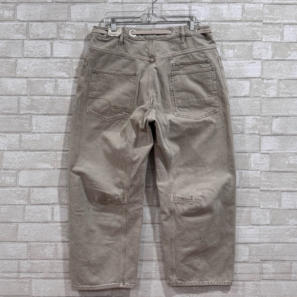 FREE PEOPLE WE THE FREE MOXIE LOW SLUNG PULL ON BARREL JEANS - JETTY - SZ - 29 - Picture 4 of 13